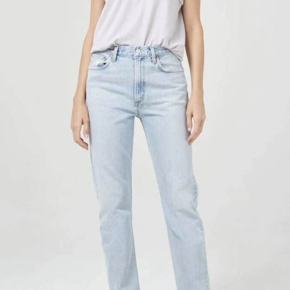 Agolde Mia mid rose straight leg jeans in Dimension, size 33 - Picture 4 of 5